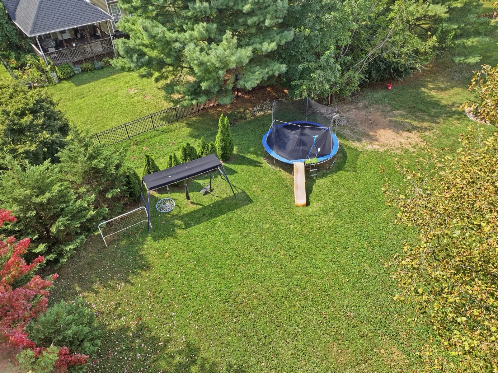 The backyard from above
