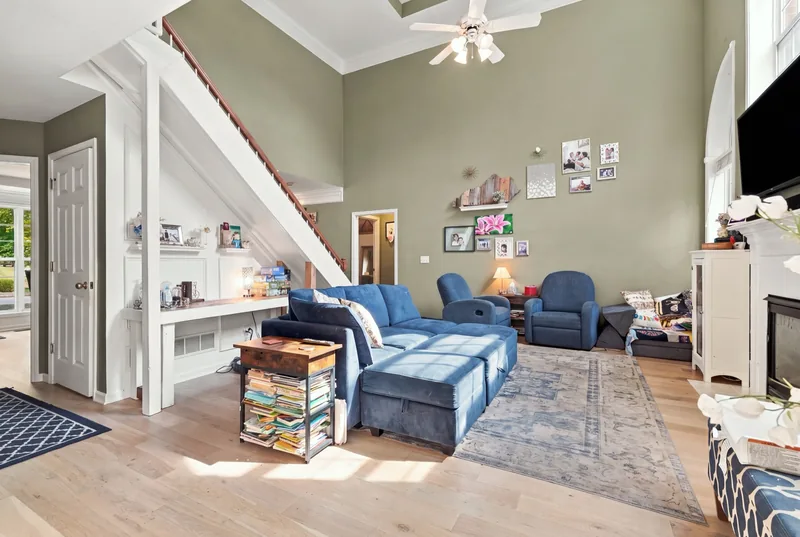 Two-story living room