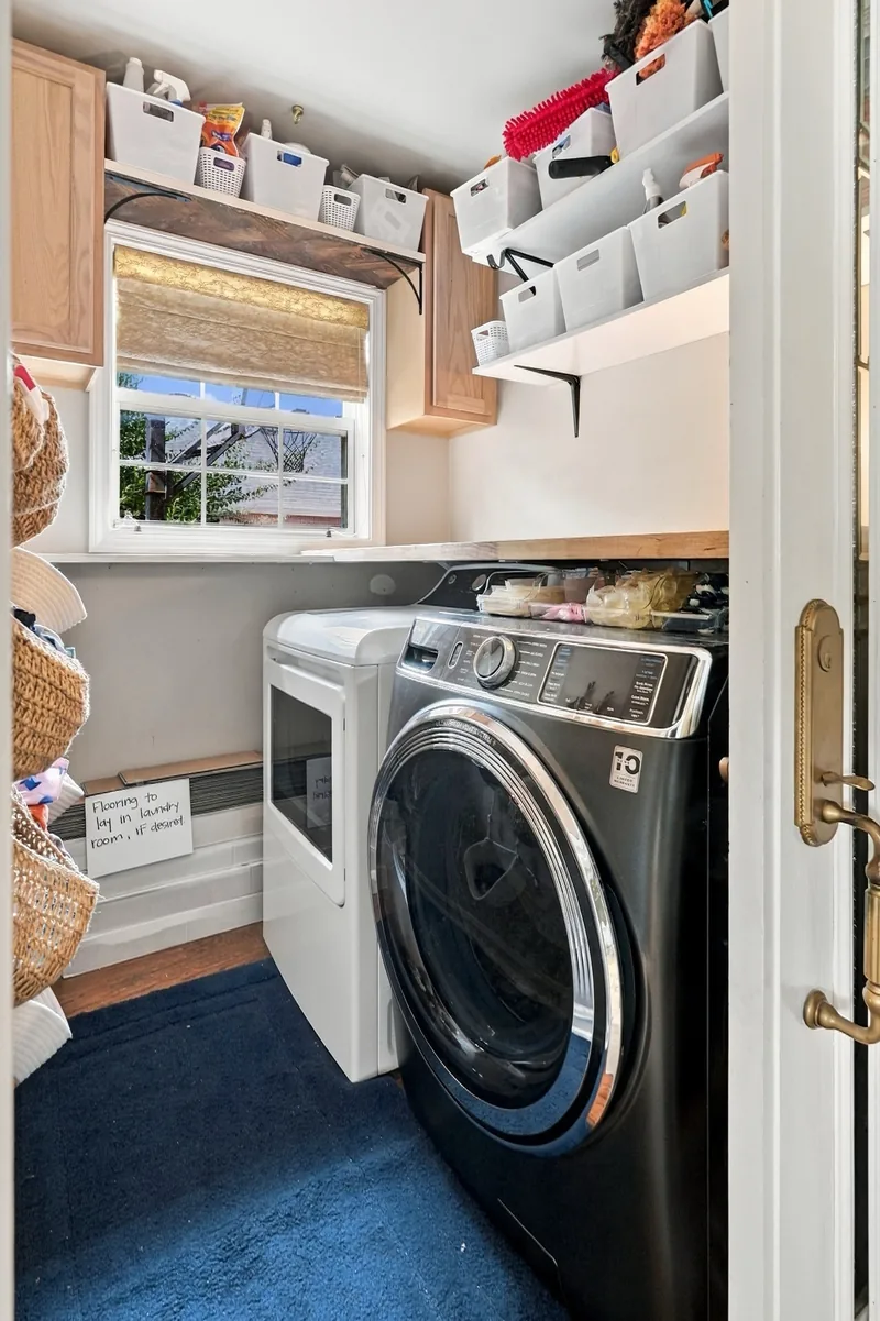 First-floor laundry room