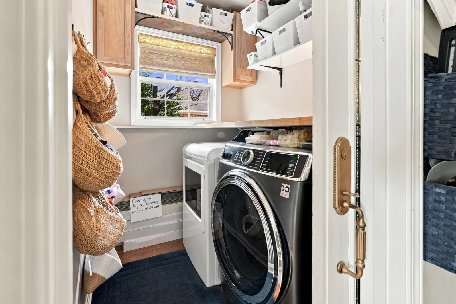 The first-floor laundry room